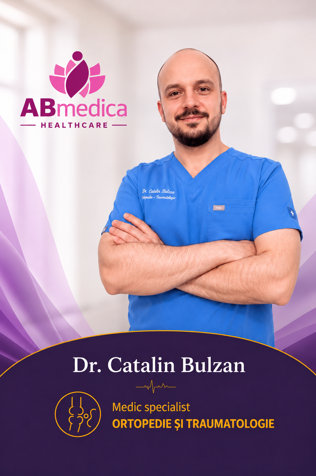 Dr. Cătălin Bulzan, medic specialist Ortopedie și Traumatologie la Clinica AB Medica din Pitești.
