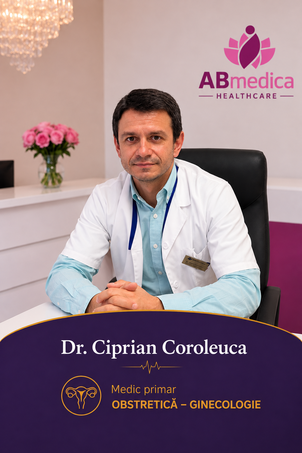 Dr. Ciprian Coroleucă, medic primar Obstetrică-Ginecologie, la Clinica AB Medica din Pitești