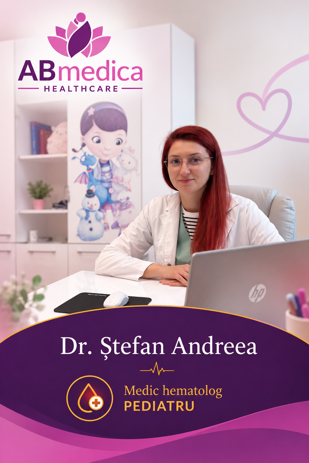 Dr. Ștefan Andreea, medic hematolog pediatru la Clinica AB Medica Pitești